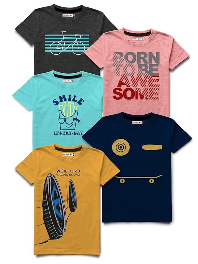 Men's Premium Round Neck T-Shirts (Pack of 5)